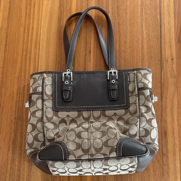 GUC Vintage Y2k Coach Signature C Jacquard canvas tote bag - Picture 10 of 10